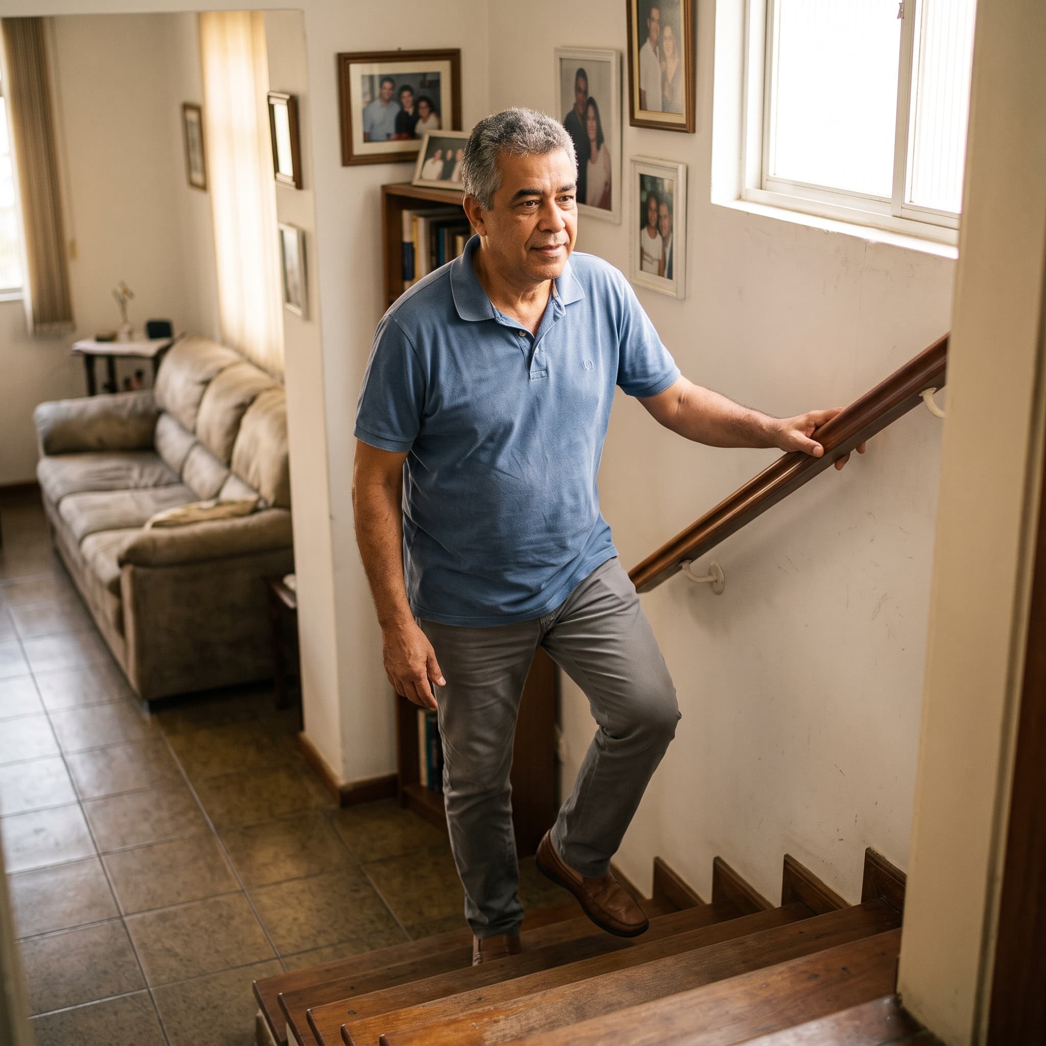 Subir e descer escadas